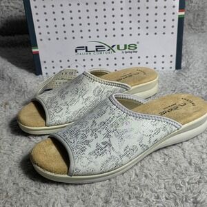 Flexus Spring Step Anatomic Sandals Lycra Padded Insole Silver Eu 37 6.5-7‎ NEW